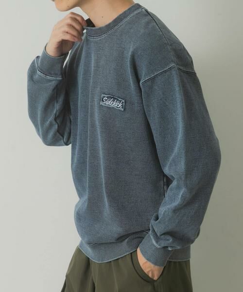 URBAN RESEARCH ITEMS / アーバンリサーチ アイテムズ スウェット | ワンポイント刺繍スウェットデニムトップス | 詳細1