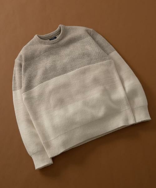 URBAN RESEARCH ITEMS/アーバンリサーチ アイテムズ リサイクルヤーン グラデーションニット ベージュ M