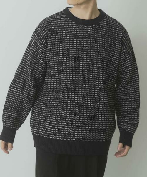URBAN RESEARCH ITEMS / アーバンリサーチ アイテムズ ニット・セーター | リバースバーズアイ クルーネック ニット | 詳細1