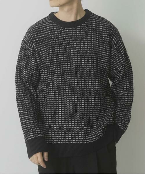 URBAN RESEARCH ITEMS / アーバンリサーチ アイテムズ ニット・セーター | リバースバーズアイ クルーネック ニット | 詳細2