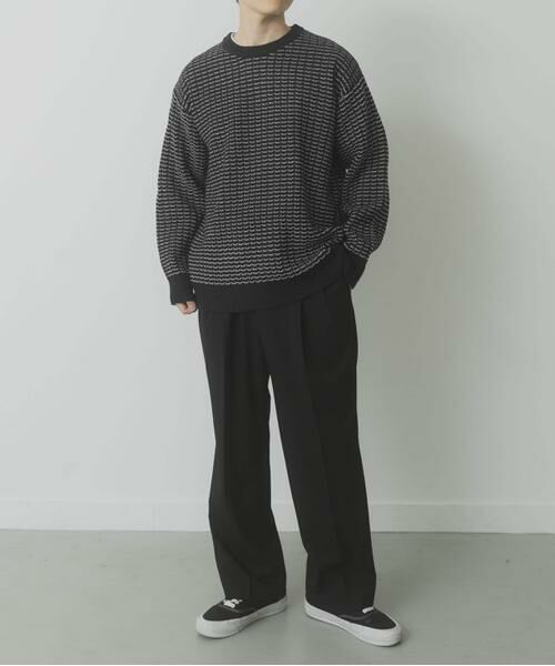 URBAN RESEARCH ITEMS / アーバンリサーチ アイテムズ ニット・セーター | リバースバーズアイ クルーネック ニット | 詳細4
