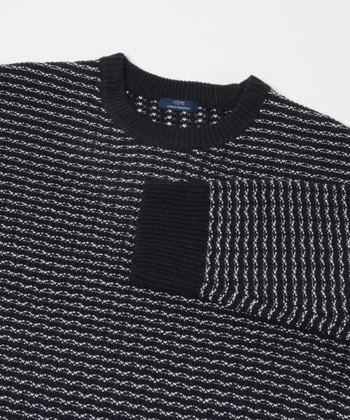 URBAN RESEARCH ITEMS / アーバンリサーチ アイテムズ ニット・セーター | リバースバーズアイ クルーネック ニット | 詳細7