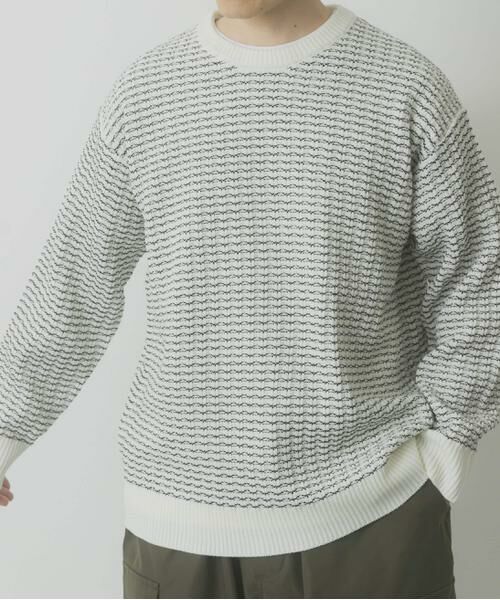 URBAN RESEARCH ITEMS / アーバンリサーチ アイテムズ ニット・セーター | リバースバーズアイ クルーネック ニット | 詳細11