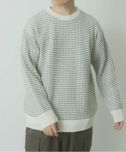 URBAN RESEARCH ITEMS / アーバンリサーチ アイテムズ ニット・セーター | リバースバーズアイ クルーネック ニット | 詳細12