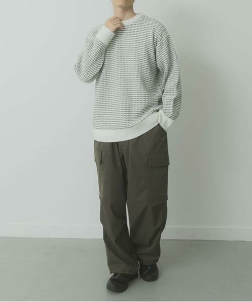 URBAN RESEARCH ITEMS / アーバンリサーチ アイテムズ ニット・セーター | リバースバーズアイ クルーネック ニット | 詳細15