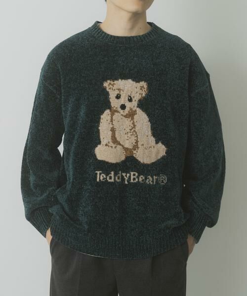 URBAN RESEARCH ITEMS/アーバンリサーチ アイテムズ Teddy Bear モールクルーネックニット グリーン L