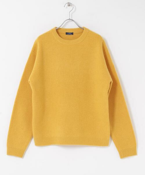 URBAN RESEARCH ITEMS/アーバンリサーチ アイテムズ タスマニア メリノウール100 クルーネックニット マスタード L