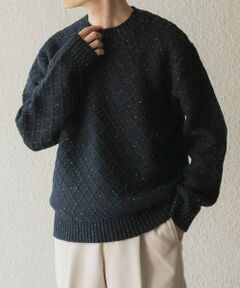 URBAN RESEARCH ITEMS / アーバンリサーチ アイテムズ ニット・セーター | ウール混ショルダーボタンクルーネックニット