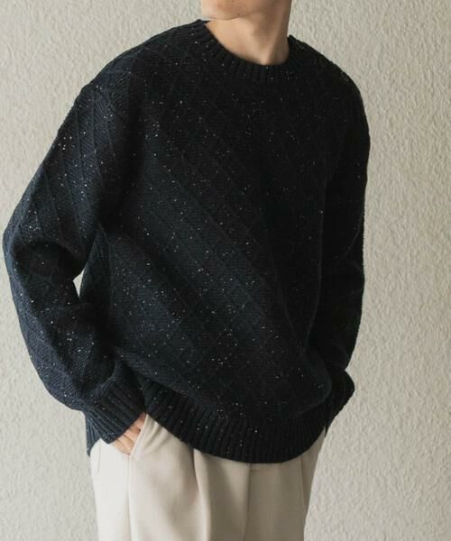URBAN RESEARCH ITEMS / アーバンリサーチ アイテムズ ニット・セーター | ウール混ショルダーボタンクルーネックニット | 詳細2