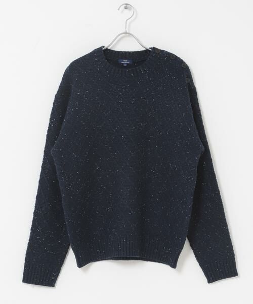URBAN RESEARCH ITEMS / アーバンリサーチ アイテムズ ニット・セーター | ウール混ショルダーボタンクルーネックニット | 詳細6