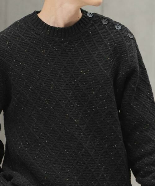 URBAN RESEARCH ITEMS / アーバンリサーチ アイテムズ ニット・セーター | ウール混ショルダーボタンクルーネックニット | 詳細18