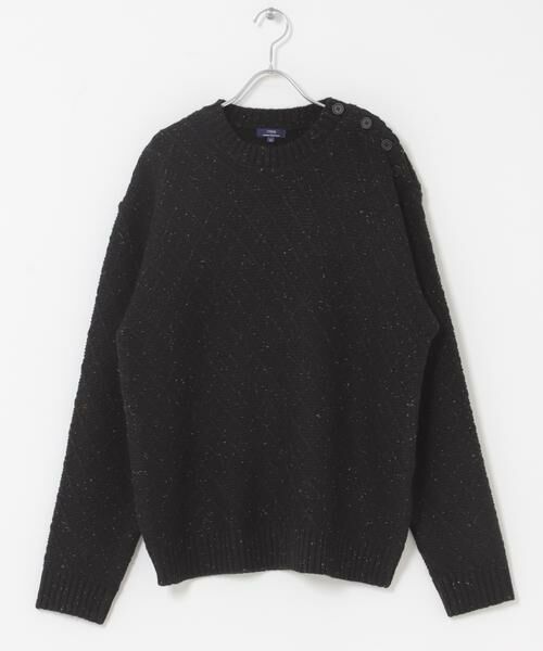 URBAN RESEARCH ITEMS / アーバンリサーチ アイテムズ ニット・セーター | ウール混ショルダーボタンクルーネックニット | 詳細23
