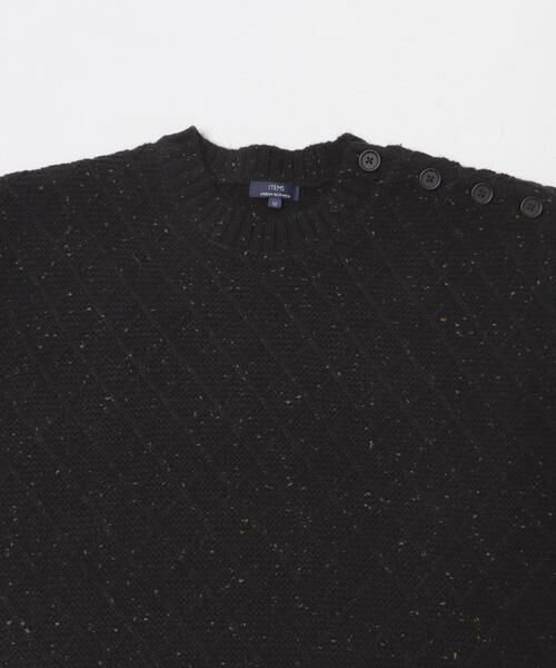 URBAN RESEARCH ITEMS / アーバンリサーチ アイテムズ ニット・セーター | ウール混ショルダーボタンクルーネックニット | 詳細24