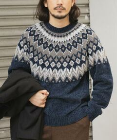 URBAN RESEARCH ITEMS / アーバンリサーチ アイテムズ ニット・セーター | 真冬の正解 求心柄 モール ニット