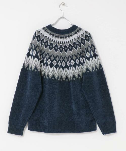 URBAN RESEARCH ITEMS / アーバンリサーチ アイテムズ ニット・セーター | 真冬の正解 求心柄 モール ニット | 詳細12