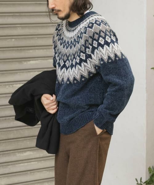 URBAN RESEARCH ITEMS / アーバンリサーチ アイテムズ ニット・セーター | 真冬の正解 求心柄 モール ニット | 詳細2