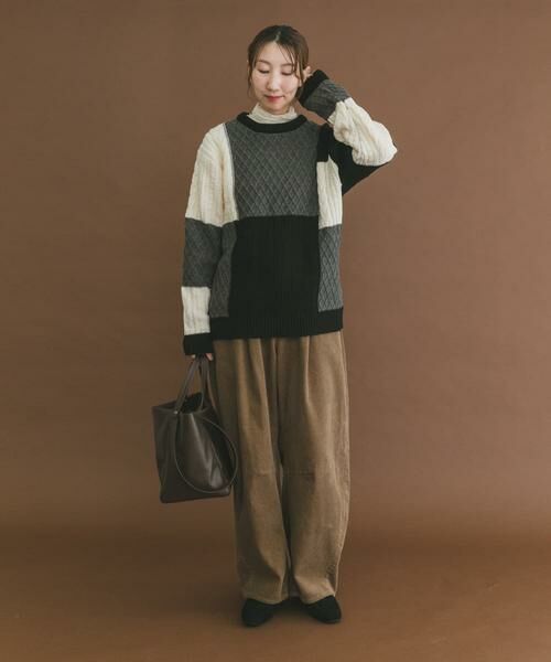 URBAN RESEARCH ITEMS / アーバンリサーチ アイテムズ ニット・セーター | 編地切替 クルーネック ニット | 詳細10