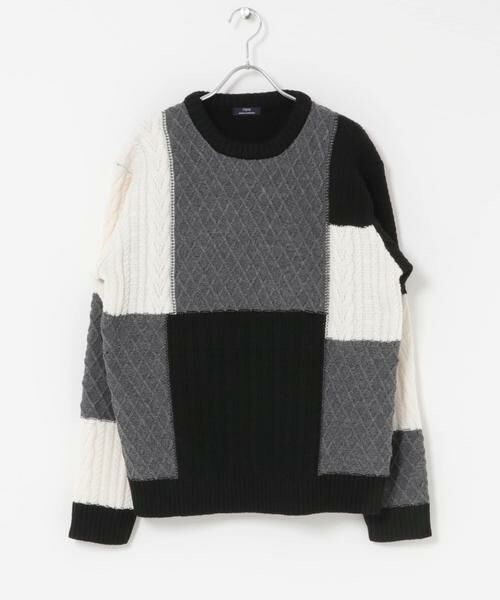 URBAN RESEARCH ITEMS / アーバンリサーチ アイテムズ ニット・セーター | 編地切替 クルーネック ニット | 詳細11