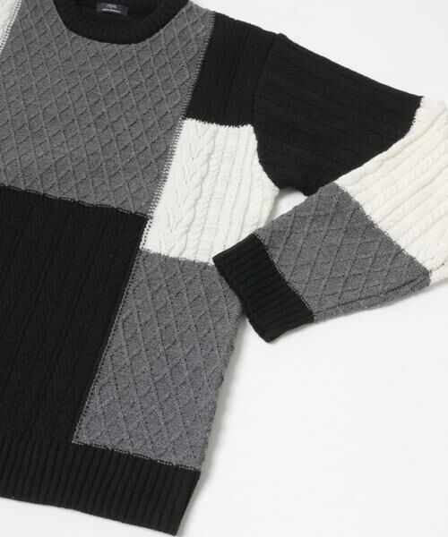 URBAN RESEARCH ITEMS / アーバンリサーチ アイテムズ ニット・セーター | 編地切替 クルーネック ニット | 詳細12