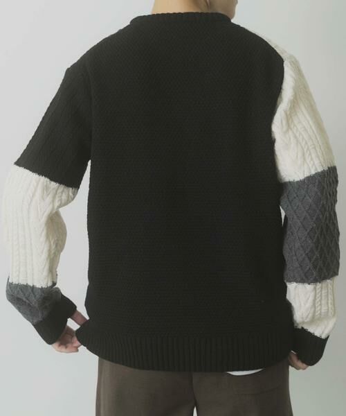 URBAN RESEARCH ITEMS / アーバンリサーチ アイテムズ ニット・セーター | 編地切替 クルーネック ニット | 詳細5