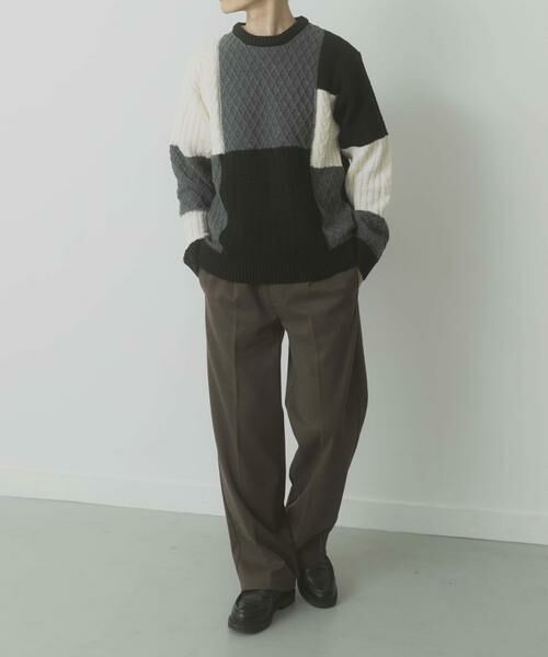 URBAN RESEARCH ITEMS / アーバンリサーチ アイテムズ ニット・セーター | 編地切替 クルーネック ニット | 詳細6
