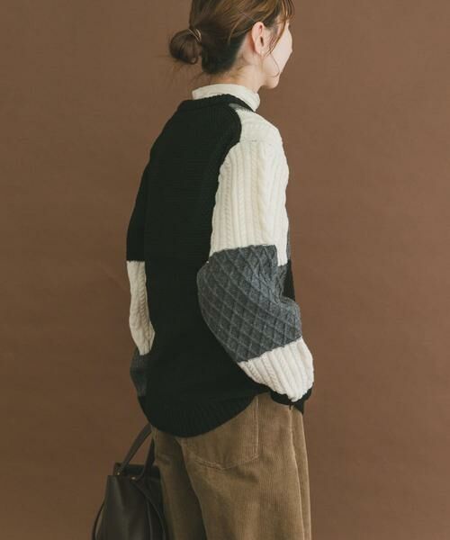 URBAN RESEARCH ITEMS / アーバンリサーチ アイテムズ ニット・セーター | 編地切替 クルーネック ニット | 詳細9