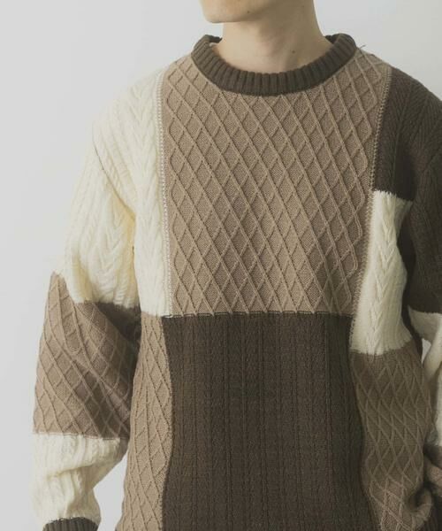 URBAN RESEARCH ITEMS / アーバンリサーチ アイテムズ ニット・セーター | 編地切替 クルーネック ニット | 詳細13