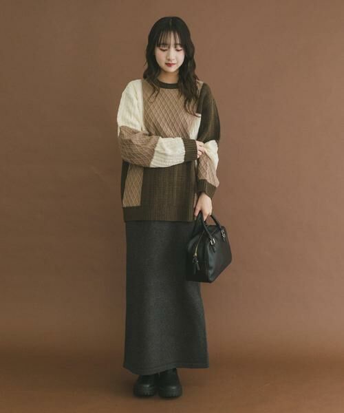 URBAN RESEARCH ITEMS / アーバンリサーチ アイテムズ ニット・セーター | 編地切替 クルーネック ニット | 詳細22