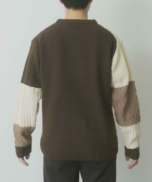 URBAN RESEARCH ITEMS / アーバンリサーチ アイテムズ ニット・セーター | 編地切替 クルーネック ニット | 詳細25