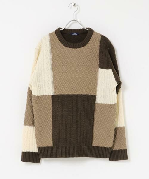 URBAN RESEARCH ITEMS / アーバンリサーチ アイテムズ ニット・セーター | 編地切替 クルーネック ニット | 詳細26
