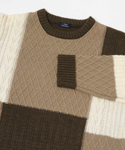 URBAN RESEARCH ITEMS / アーバンリサーチ アイテムズ ニット・セーター | 編地切替 クルーネック ニット | 詳細27
