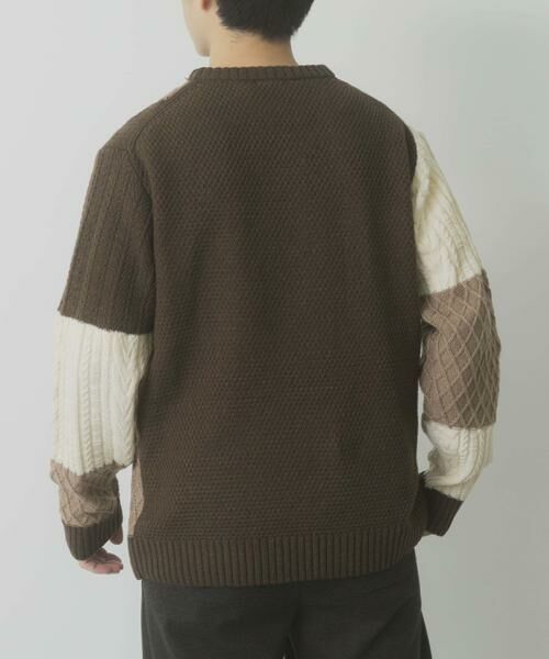 URBAN RESEARCH ITEMS / アーバンリサーチ アイテムズ ニット・セーター | 編地切替 クルーネック ニット | 詳細16