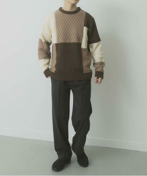 URBAN RESEARCH ITEMS / アーバンリサーチ アイテムズ ニット・セーター | 編地切替 クルーネック ニット | 詳細17