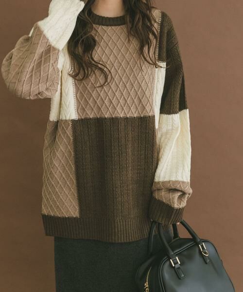 URBAN RESEARCH ITEMS / アーバンリサーチ アイテムズ ニット・セーター | 編地切替 クルーネック ニット | 詳細19