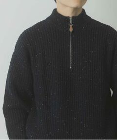 URBAN RESEARCH ITEMS / アーバンリサーチ アイテムズ ニット・セーター | ウール混 ハーフジップ モックネックニット
