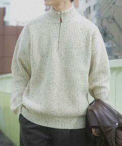 URBAN RESEARCH ITEMS / アーバンリサーチ アイテムズ ニット・セーター | ウール混 ハーフジップ モックネックニット