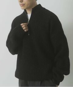URBAN RESEARCH ITEMS / アーバンリサーチ アイテムズ ニット・セーター | ウール混 ハーフジップ モックネックニット