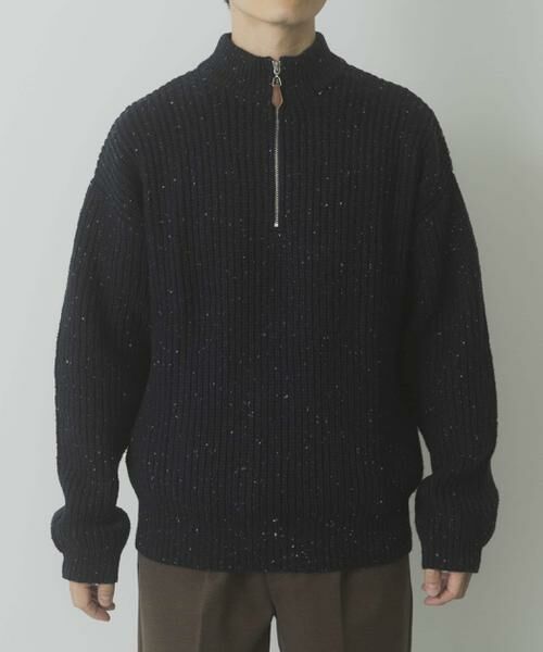 URBAN RESEARCH ITEMS / アーバンリサーチ アイテムズ ニット・セーター | ウール混 ハーフジップ モックネックニット | 詳細6