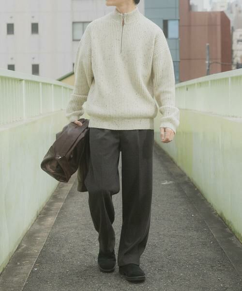 URBAN RESEARCH ITEMS / アーバンリサーチ アイテムズ ニット・セーター | ウール混 ハーフジップ モックネックニット | 詳細18
