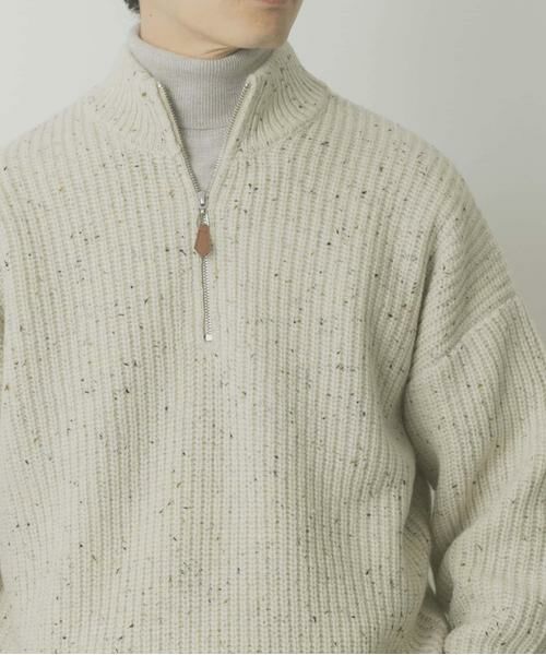 URBAN RESEARCH ITEMS / アーバンリサーチ アイテムズ ニット・セーター | ウール混 ハーフジップ モックネックニット | 詳細19