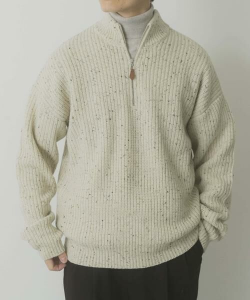 URBAN RESEARCH ITEMS / アーバンリサーチ アイテムズ ニット・セーター | ウール混 ハーフジップ モックネックニット | 詳細20