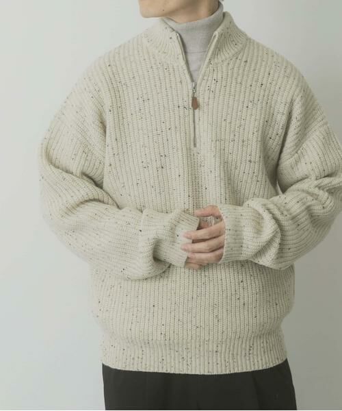URBAN RESEARCH ITEMS / アーバンリサーチ アイテムズ ニット・セーター | ウール混 ハーフジップ モックネックニット | 詳細21