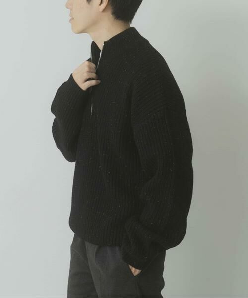 URBAN RESEARCH ITEMS / アーバンリサーチ アイテムズ ニット・セーター | ウール混 ハーフジップ モックネックニット | 詳細28