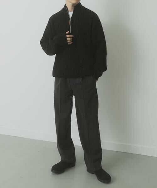 URBAN RESEARCH ITEMS / アーバンリサーチ アイテムズ ニット・セーター | ウール混 ハーフジップ モックネックニット | 詳細30