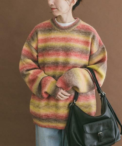 URBAN RESEARCH ITEMS / アーバンリサーチ アイテムズ ニット・セーター | グラデーションクルーネックルーズニット | 詳細1