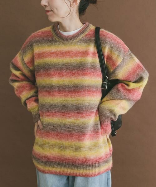 URBAN RESEARCH ITEMS / アーバンリサーチ アイテムズ ニット・セーター | グラデーションクルーネックルーズニット | 詳細2