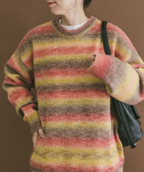 URBAN RESEARCH ITEMS / アーバンリサーチ アイテムズ ニット・セーター | グラデーションクルーネックルーズニット | 詳細3