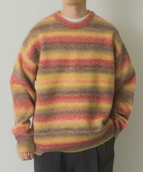 URBAN RESEARCH ITEMS / アーバンリサーチ アイテムズ ニット・セーター | グラデーションクルーネックルーズニット | 詳細8