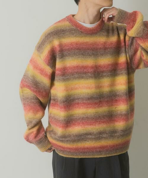 URBAN RESEARCH ITEMS / アーバンリサーチ アイテムズ ニット・セーター | グラデーションクルーネックルーズニット | 詳細9