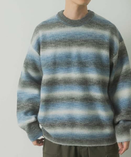 URBAN RESEARCH ITEMS / アーバンリサーチ アイテムズ ニット・セーター | グラデーションクルーネックルーズニット | 詳細28